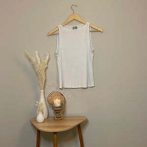 ASOS Ribbed Tank Top- White